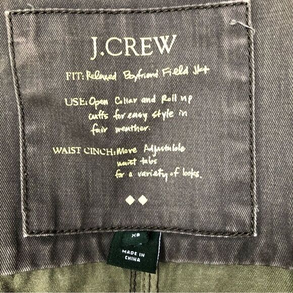 J Crew Relaxed Boyfriend Field Jacket Olive Green Size XS - Picture 9 of 15